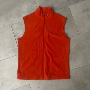 orange old navy fleece vest